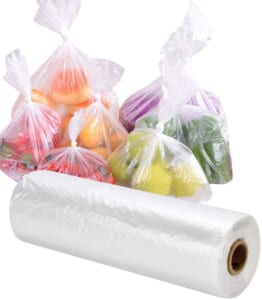 Flat clear roll bags