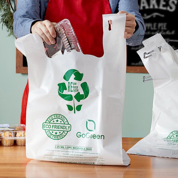 Eco friendly discount plastic packaging bags